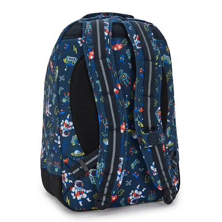 Sac à dos scolaire grand kipling class room espace – 15 pouces Bleu / multicolore / gris 4 - vertbaudet enfant 