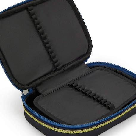 Trousse rectangulaire kipling 100 pens lets scuba 21 cm- grande capacité Noir / jaune / bleu 4 - vertbaudet enfant 