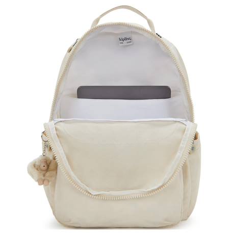 Sac à dos seoul kipling 44 cm compartiment ordinateur 15 pouces Beige 3 - vertbaudet enfant 