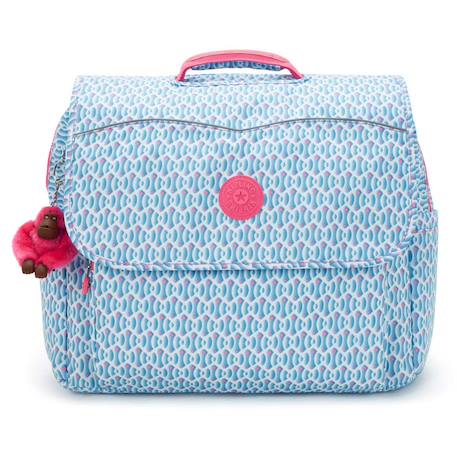 Cartable fille kipling codie en polyester recyclé imprimé géométrique Bleu / rose 2 - vertbaudet enfant 