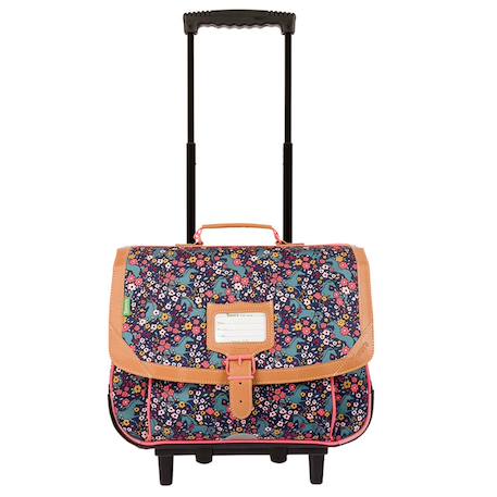Fille-Accessoires-Cartable trolley 38 cm alba à roulettes bandes réfléchissantes 2 compartiments