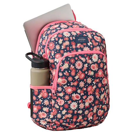 Sac à dos scolaire rip curl ozone mixed 30 l floral 49x32x22 cm Bleu / rose / clair / gris 4 - vertbaudet enfant 