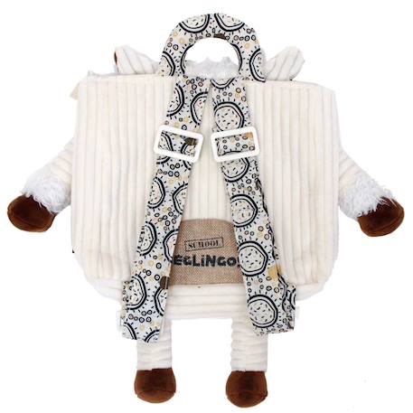 Sac à dos velours maternelle les déglingos 25 cm (lama) Multicolore 2 - vertbaudet enfant 