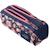 Trousse fille 2 compartiments rectangulaire 21 cm à zip motif floral Noir / rose / clair 4 - vertbaudet enfant 