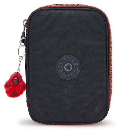 Trousse garçon rectangulaire kipling 100 pens iron letter fun 21 cm - grande capacité Noir / rouge 2 - vertbaudet enfant 