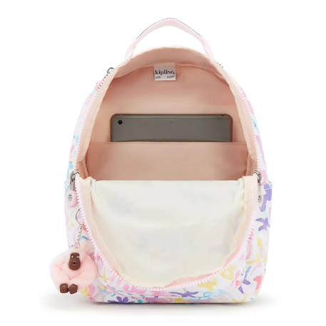 Sac à dos fille kipling seoul s aqua sea 35 cm - avec compartiment pour tablette Blanc / rose / bleu 3 - vertbaudet enfant 