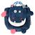 Sac à dos velours maternelle les déglingos 25 cm (hippo) Multicolore 1 - vertbaudet enfant 