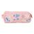 Trousse à crayons rectangulaire 2 compartiments 21 cm Rose 2 - vertbaudet enfant 