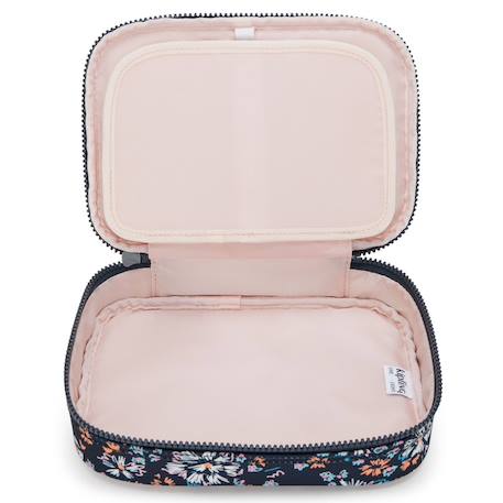 Trousse rectangulaire kipling 100 pens flower field 21 cm - grande capacité Noir / blanc / bleu 3 - vertbaudet enfant 