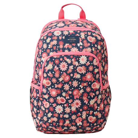 Sac à dos scolaire fille rip curl ozone mixed 30 l floral 49x32x22 cm Bleu / rose / clair / gris 2 - vertbaudet enfant 