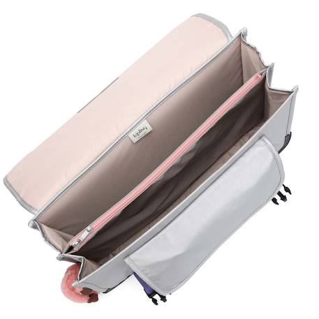 Cartable enfant fille kipling preppy brillant 41 cm + house de protection fluo Gris / violet 3 - vertbaudet enfant 