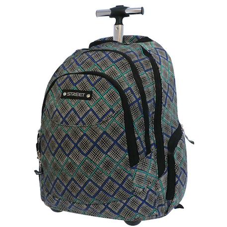 Fille-Sac à dos à roulettes canvas 45 cm - 3 compartiments + poches latérales