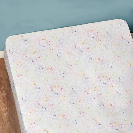 Drap-housse imprimé 100% coton, bluey colorful Bleu 2 - vertbaudet enfant 