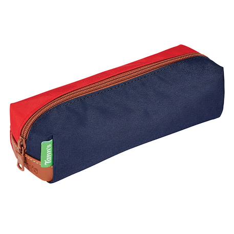 Trousse simple bicolore 21 cm polyester éco-responsable Bleu / rouge 1 - vertbaudet enfant 