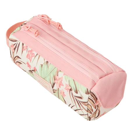 Trousse 2 compartiments 21 cm rip curl tropical floral Blanc / rose / clair 3 - vertbaudet enfant 