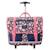 Cartable à roulettes 38 cm pour filles avec bandes réfléchissantes Bleu / rose / foncé / noir 2 - vertbaudet enfant 