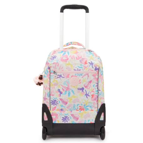 Sac à dos trolley scolaire fille avec compartiment ordinateur kipling 48 cm Blanc / rose / bleu 2 - vertbaudet enfant 