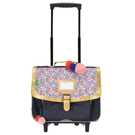 Fille-Cartable trolley fille polyester recyclé imprimé fleuri antonia 38 cm