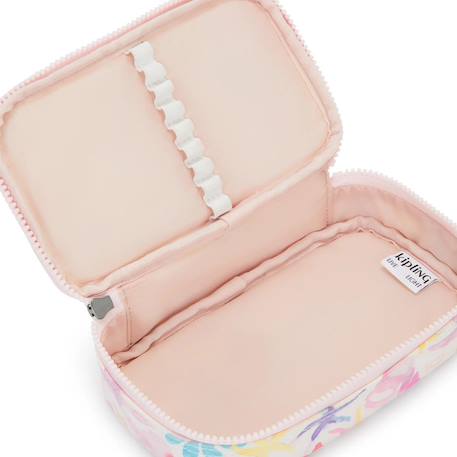 Trousse fille kipling tissu synthétique imprimé aqua sea Blanc / rose / bleu 4 - vertbaudet enfant 