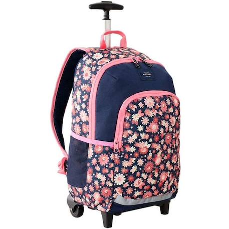 Fille-Sac à dos trolley scolaire fille rip curl ozone avec 2 compartiments et imprimé floral 49 cm