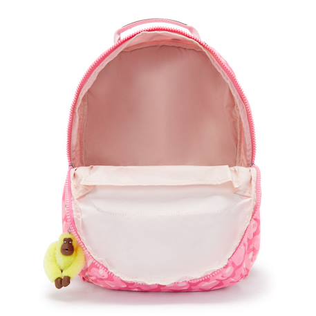 Sac à dos scolaire fille kipling seoul lap adorable hearts – gorille en peluche 27 l Rose/blanc/vert 4 - vertbaudet enfant 