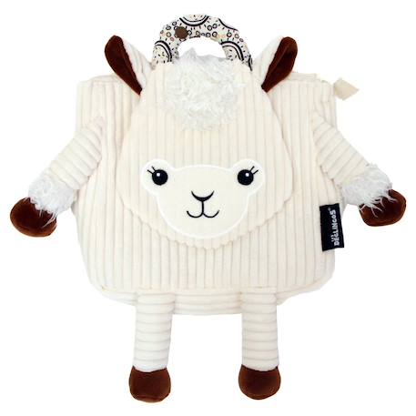 Fille-Accessoires-Sac à dos velours maternelle les déglingos 25 cm (lama)