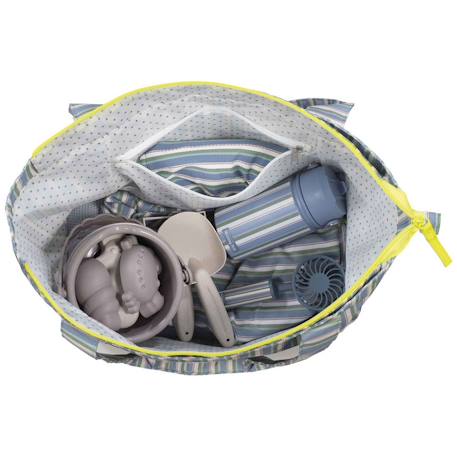 Sac de plage famille anti-sable grand format summer Blanc+Bleu+Vert+Vert eucalyptus 22 - vertbaudet enfant 
