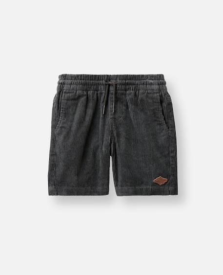 Short de bain volley surf cord enfant Dark khaki+Washed black 4 - vertbaudet enfant 