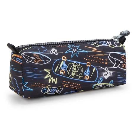 Trousse nylon lisse avec porte-clé singe Noir / bleu 4 - vertbaudet enfant 