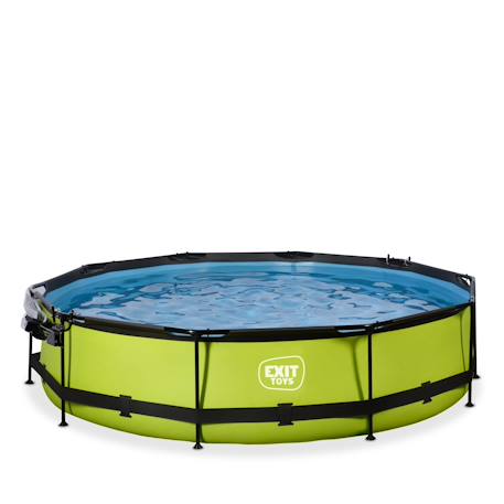 Piscine couverte wood ø360x76cm avec pompe filtrante Gris+Gris clair+Marron+Vert 21 - vertbaudet enfant 