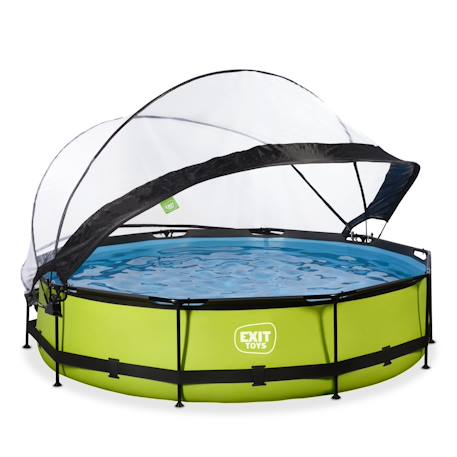 Piscine couverte wood ø360x76cm avec pompe filtrante Gris+Gris clair+Marron+Vert 20 - vertbaudet enfant 