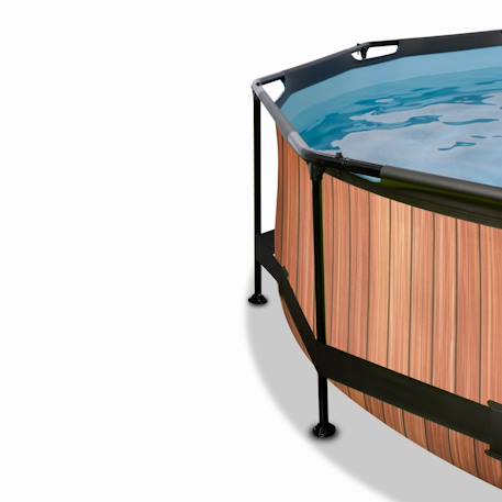 Piscine ronde ø300cm avec pompe filtrante pour jardin Marron+Vert 3 - vertbaudet enfant 