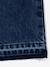Jean fille large bas effiloché bleu foncé+denim bleached+gris+stone 4 - vertbaudet enfant 