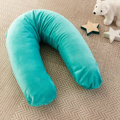 Pack coussin de maternité xxl - idéal grossesse, allaitement et pouf pour enfant Bleu 4 - vertbaudet enfant 