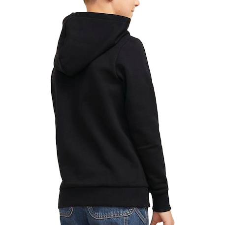 Sweat à capuche garçon varsity branding Noir 2 - vertbaudet enfant 