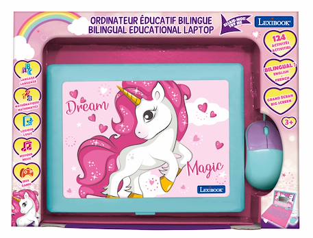 Ordinateur éducatif bilingue avec 164 activités au design licorne (en/fr) MULTICOLORE 3 - vertbaudet enfant 