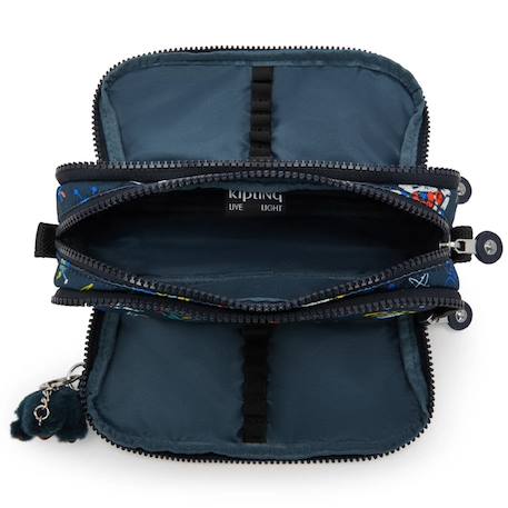 Trousse garçon grande 3 compartiments gitroy polyester recyclé Bleu / multicolore 3 - vertbaudet enfant 