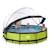 Piscine couverte wood ø360x76cm avec pompe filtrante Gris+Gris clair+Marron+Vert 24 - vertbaudet enfant 