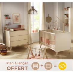 Chambre bébé, lit évolutif et commode à langer 3 tiroirs - melinee  - vertbaudet enfant