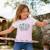 T-shirt manches courtes fille Bleu+Jaune+Rose 12 - vertbaudet enfant 