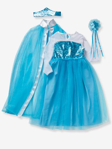 Déguisement de princesse avec cape, baguette et couronne blanc+bleu 8 - vertbaudet enfant 