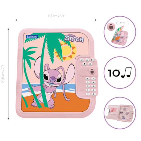 Journal intime électronique avec coffre-fort Angel - carnet inclus, interactif, effets sonores MULTICOLORE 2 - vertbaudet enfant 