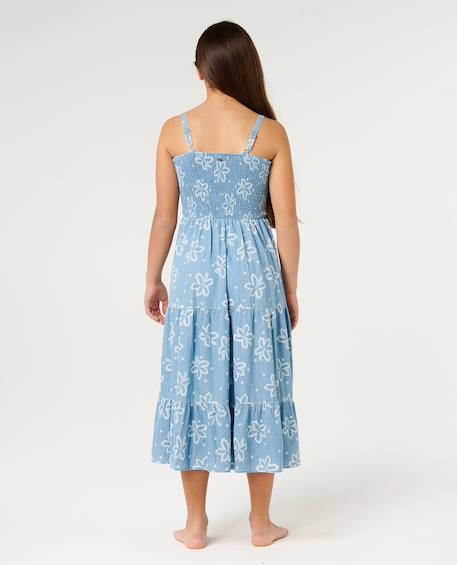 Robe tropical dawn maxi dress fille Washed blue 3 - vertbaudet enfant 