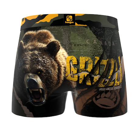 Lot de 4 boxers  wild animals Marron/jaune/noir/vert/noir 4 - vertbaudet enfant 
