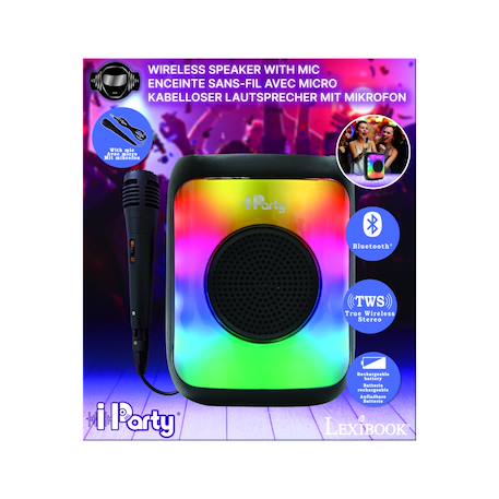 Petite enceinte bluetooth® lumineuse effet flammes multicolores avec micro MULTICOLORE 3 - vertbaudet enfant 