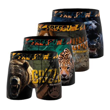 Garçon-Lot de 4 boxers  wild animals