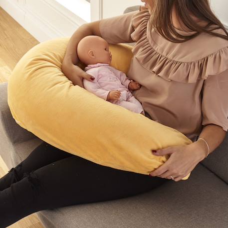 Pack coussin de maternité xxl - 2 housses : étoile & jaune - grossesse, maternité et allaitement Jaune 2 - vertbaudet enfant 