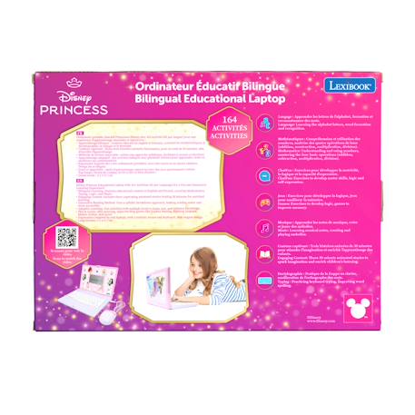 Ordinateur éducatif bilingue avec 164 activités disney princesses (en/fr) MULTICOLORE 4 - vertbaudet enfant 