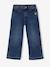 Jean fille large bas effiloché bleu foncé+denim bleached+gris+stone 1 - vertbaudet enfant 