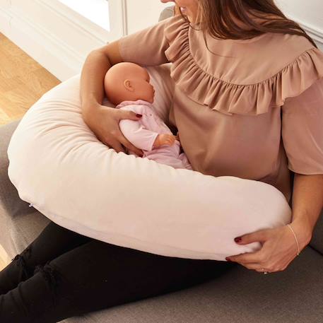 Pack coussin de maternité xxl - idéal grossesse, allaitement et pouf pour enfant Beige 2 - vertbaudet enfant 